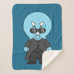 Illustration Of A Matrix Triceratops. Sherpa Blanket