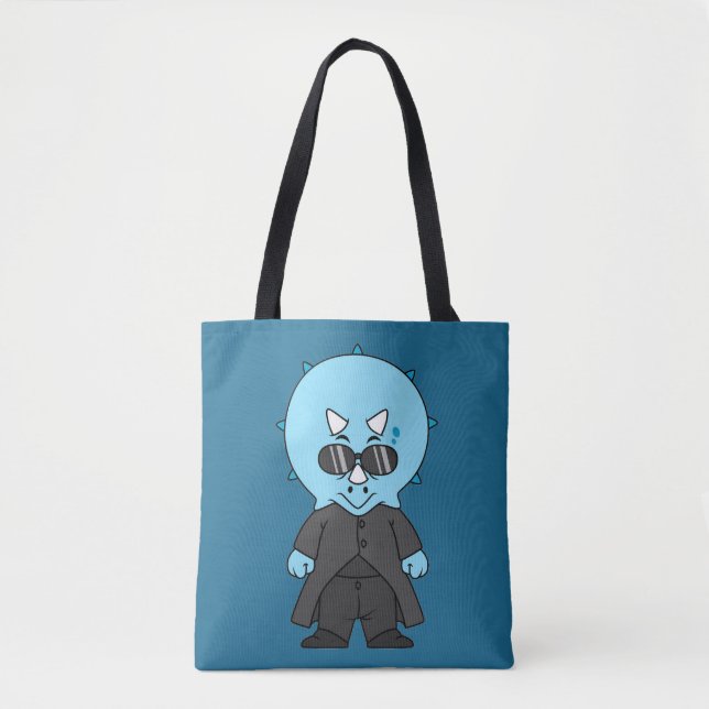 Illustration Of A Matrix Triceratops. Tote Bag (Front)