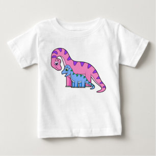 Illustration Of A Mother And Child Brachiosaurus. Baby T-Shirt