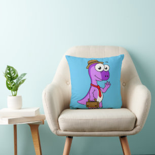 Illustration Of A Pachycephalosaurus Businessman. Cushion
