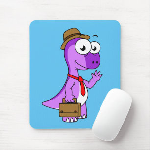 Illustration Of A Pachycephalosaurus Businessman. Mouse Mat