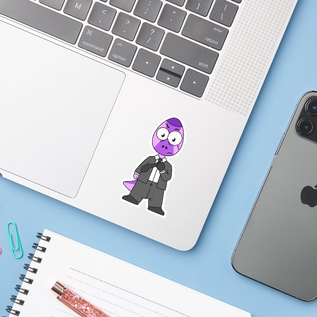 Illustration Of A Pachycephalosaurus Transporter. (Laptop w/ iPhone)