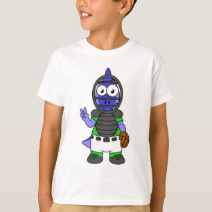 Illustration Of A Parasaurolophus Baseball Catcher T-Shirt