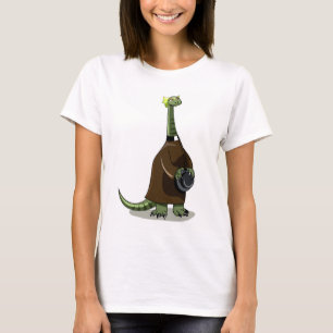 Illustration Of A Plateosaurus Dressed As A Priest T-Shirt
