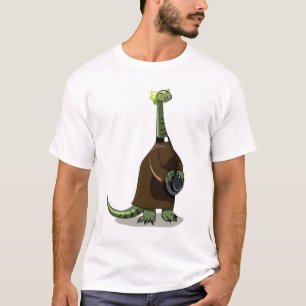 Illustration Of A Plateosaurus Dressed As A Priest T-Shirt