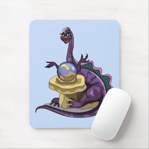 Illustration Of A Plateosaurus Fortune Teller. Mouse Mat
