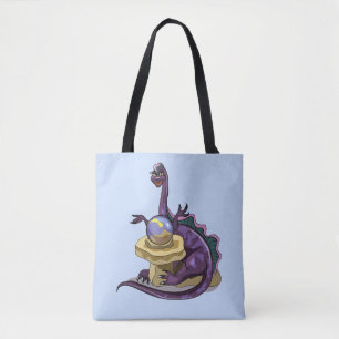 Illustration Of A Plateosaurus Fortune Teller. Tote Bag