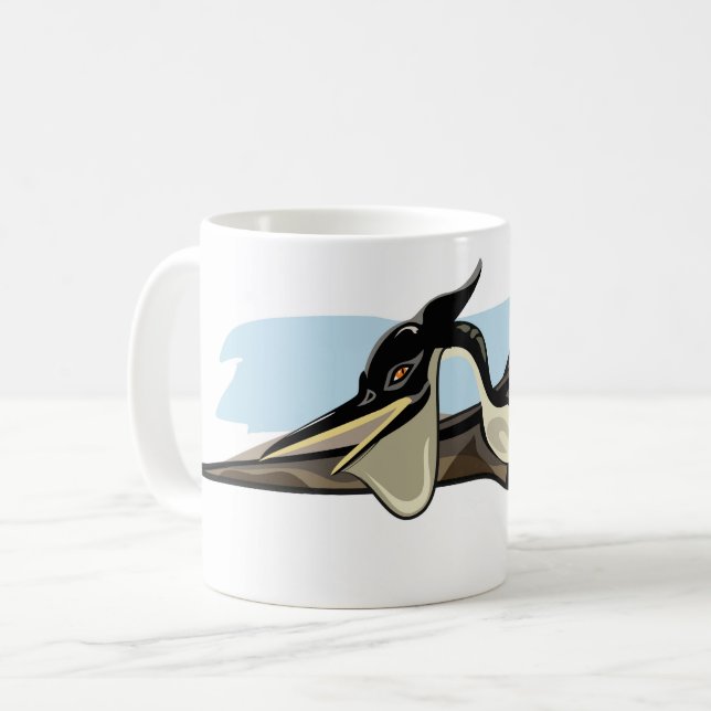 Illustration Of A Pteranodon Dinosaur. Coffee Mug (Front Left)