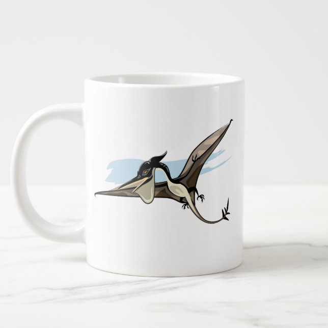 Illustration Of A Pteranodon Dinosaur. Large Coffee Mug (Left)