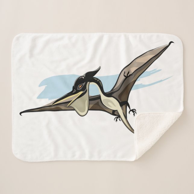 Illustration Of A Pteranodon Dinosaur. Sherpa Blanket (Front (Horizontal))