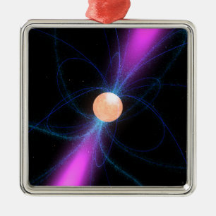 Illustration of a pulsar 2 metal tree decoration