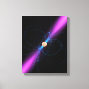Illustration of a pulsar canvas print