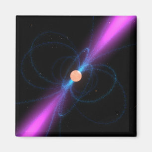 Illustration of a pulsar magnet