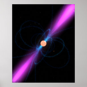 Illustration of a pulsar poster