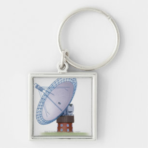 Illustration of a radio telescope key ring