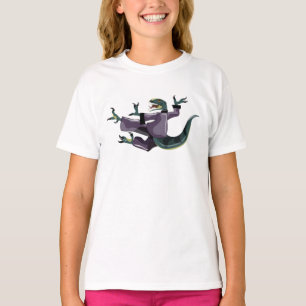 Illustration Of A Raptor Performing Karate. T-Shirt