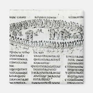 Illustration of a scene from one of the Psalms Magnet