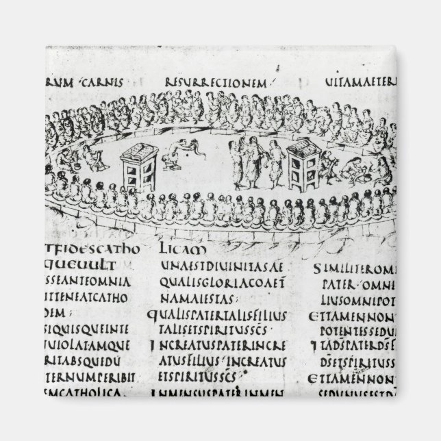 Illustration of a scene from one of the Psalms Magnet (Front)