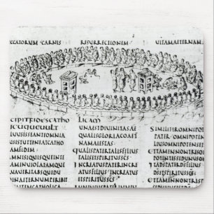 Illustration of a scene from one of the Psalms Mouse Mat
