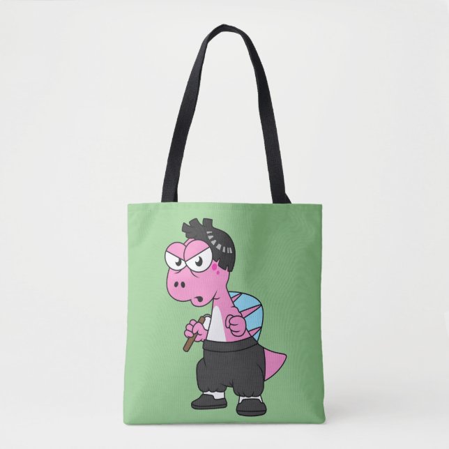 Illustration Of A Spinosaurus Bruce Lee. Tote Bag (Front)