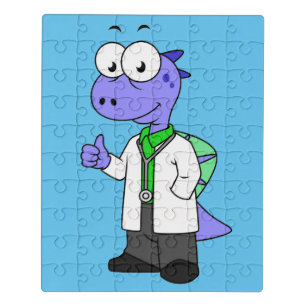 Illustration Of A Spinosaurus Doctor. Jigsaw Puzzle