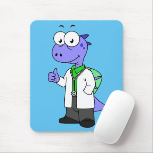 Illustration Of A Spinosaurus Doctor. Mouse Mat