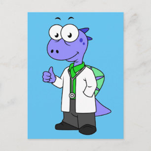 Illustration Of A Spinosaurus Doctor. Postcard