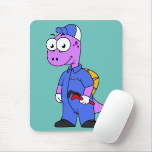Illustration Of A Spinosaurus Plumber. Mouse Mat