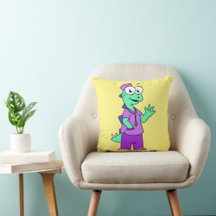 Illustration Of A Stegosaurus Nurse. Cushion