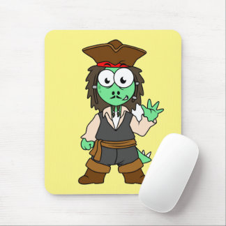 Illustration Of A Stegosaurus Pirate, Jack Sparrow Mouse Mat