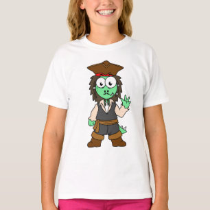 Illustration Of A Stegosaurus Pirate, Jack Sparrow T-Shirt