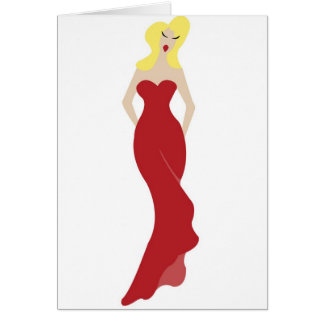 Illustration of a stylish woman in a red dress