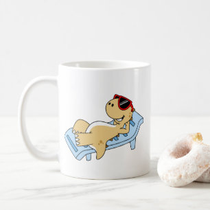Illustration Of A Sunbathing Tyrannosaurus Rex. Coffee Mug