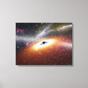 Illustration of a supermassive black hole canvas print