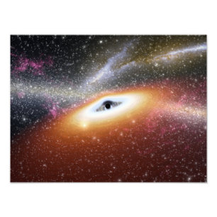 Illustration of a supermassive black hole photo print