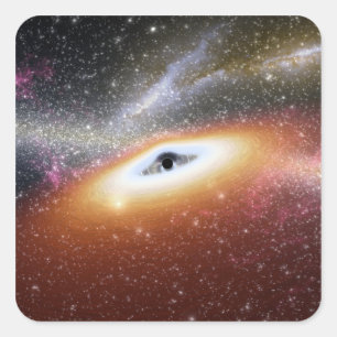 Illustration of a supermassive black hole square sticker