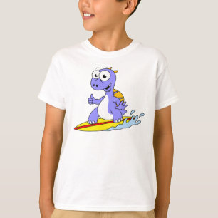 Illustration Of A Surfing Spinosaurus. T-Shirt