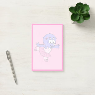 Illustration Of A Triceratops Ballet Dancer. Post-it Notes