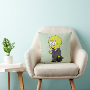 Illustration Of A Triceratops Businessman. Cushion