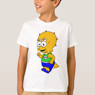 Illustration Of A Triceratops Runner. T-Shirt
