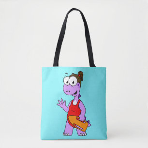 Illustration Of A Tyrannosaurus Rex Lifeguard. Tote Bag