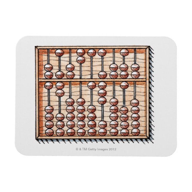 Illustration of abacus magnet (Horizontal)
