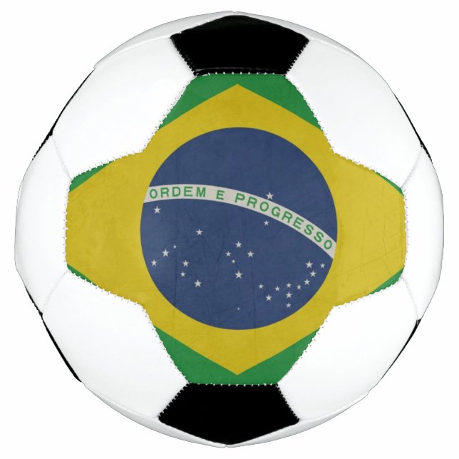Illustration of abstract grunge flag of Brazil Football (Front)