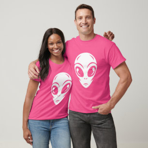 Illustration of alien head in engraving style T-Shirt