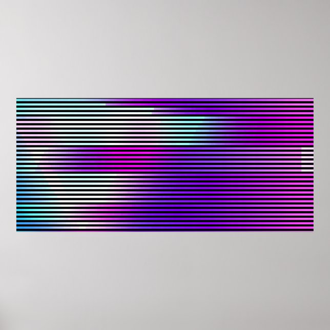  illustration of an abstract glitch background. Cy Poster (Front)