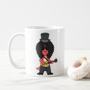 Illustration Of An Allosaurus Dressed As Rock Star Coffee Mug