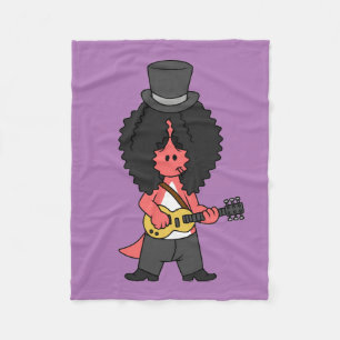 Illustration Of An Allosaurus Dressed As Rock Star Fleece Blanket