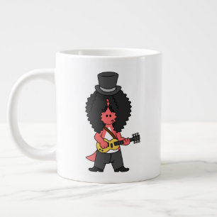 Illustration Of An Allosaurus Dressed As Rock Star Large Coffee Mug