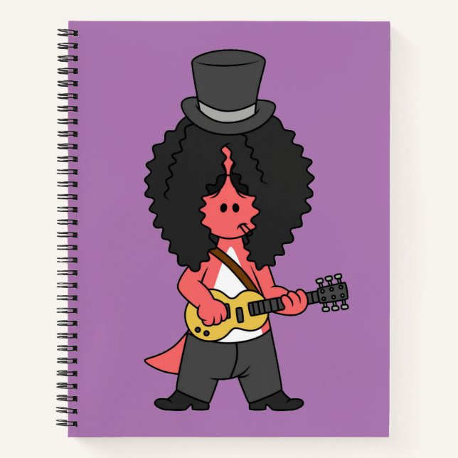 Illustration Of An Allosaurus Dressed As Rock Star Notebook (Front)