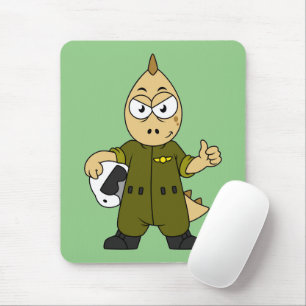 Illustration Of An Allosaurus Jet Pilot. Mouse Mat